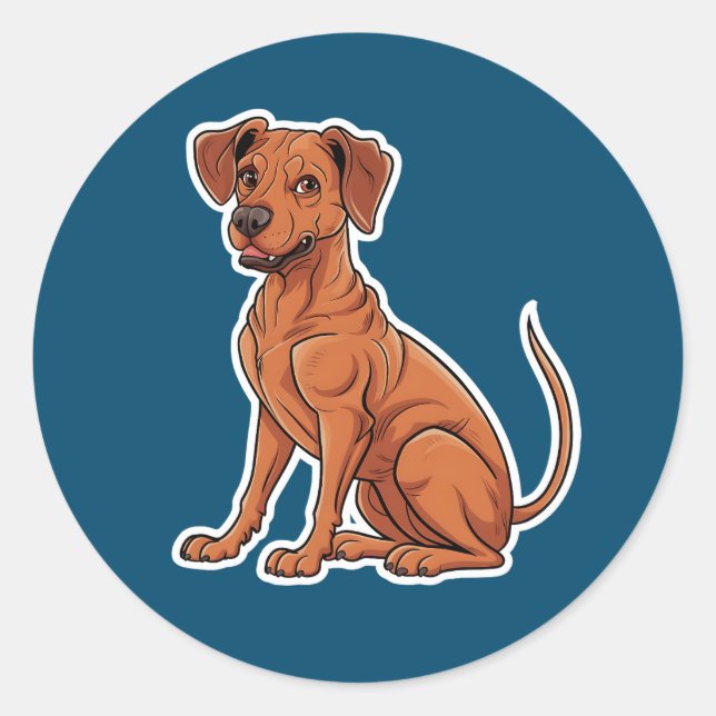 Rhodesian Ridgeback Sticker (Front)