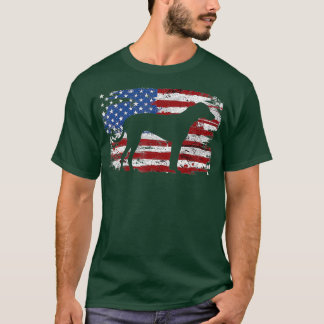 Rhodesian Ridgeback Vintage American Flag T-Shirt