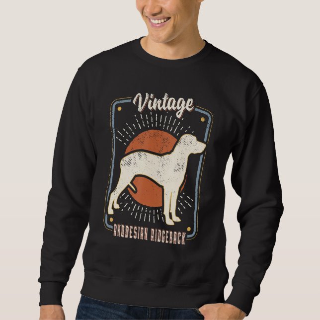 Rhodesian Ridgeback Vintage Retro Classic Dog Love Sweatshirt (Front)