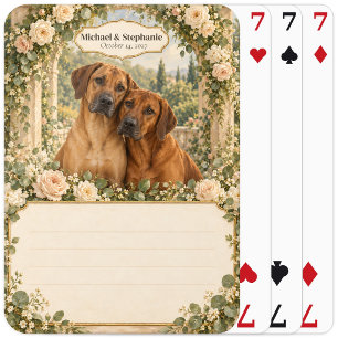 Rhodesian Ridgeback Wedding Guest Book Deck Playing Cards