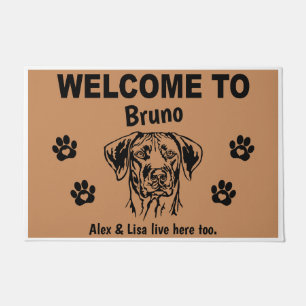Rhodesian Ridgeback Welcome Personalized Custom  Doormat