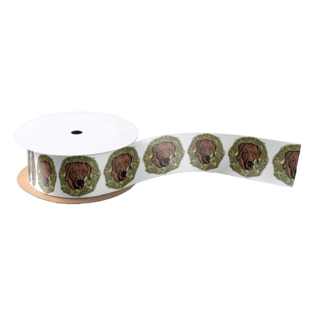 Rhodesian Ridgeback Wreath Satin Ribbon (Spool)