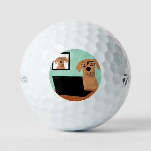 rhodie working cartoon golf balls