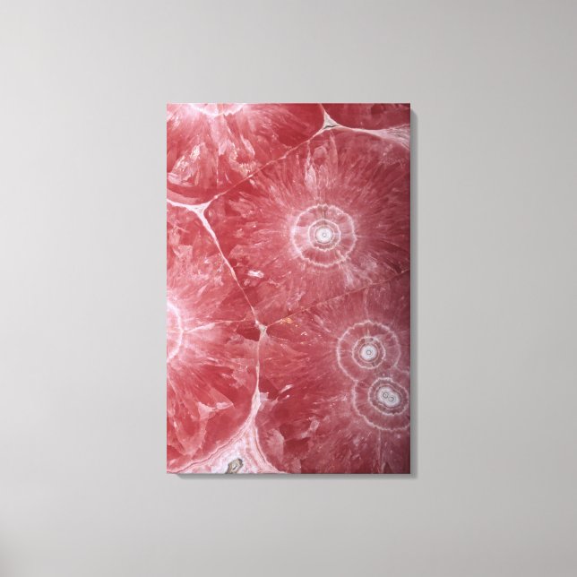 Rhodochrosite (MnCO3), an ore of Manganese, Argent Canvas Print (Front)