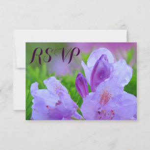 Rhododendron After Rain Wedding Engagement RSVP Card
