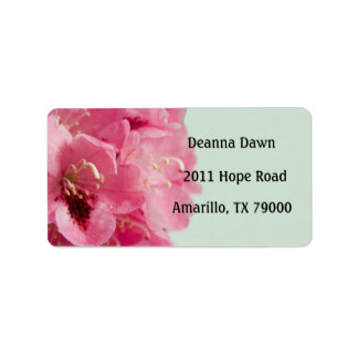 Rhododendron Elegant Floral Address Label