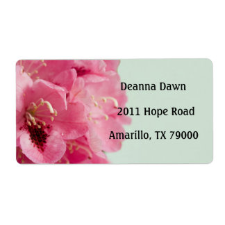 Rhododendron Elegant Floral Shipping Label