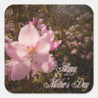 Rhododendron flower square sticker