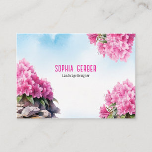 Rhododendron garden and landscape professions business card