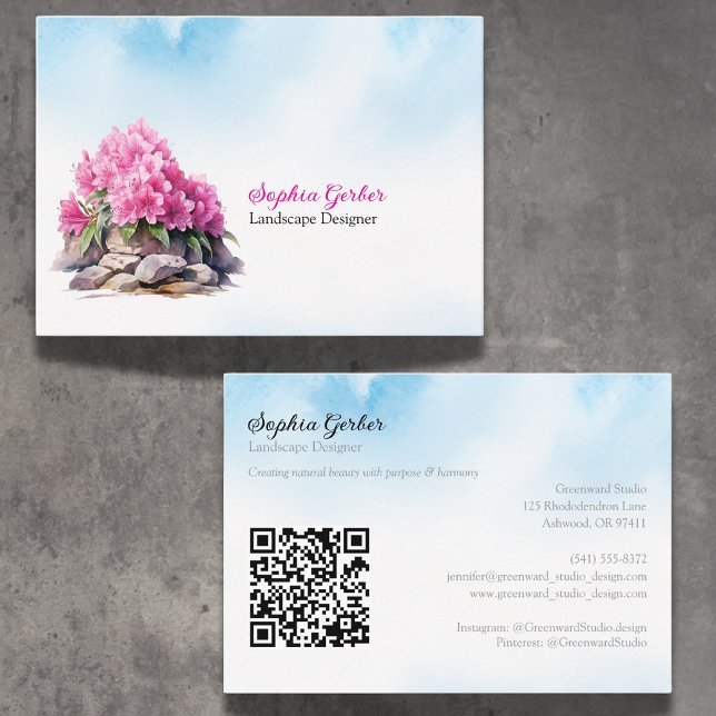 Rhododendron garden and landscape professions business card (Creator Uploaded)