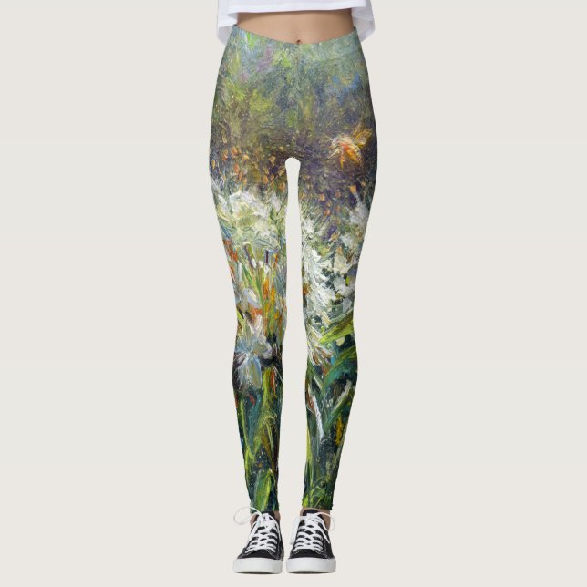 “Rhododendrons and Bee” Leggings (Front)