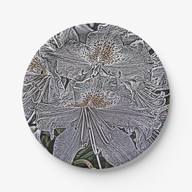 RHODODENDRONS PAPER PLATE (Front)