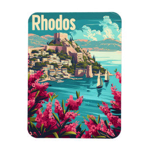 Rhodos Greece Vintage Magnet