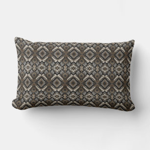 Rhomb Beige Texture Lumbar Cushion