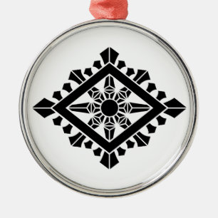 Rhombic dharma chakra metal tree decoration