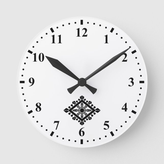 Rhombic dharma chakra round clock (Front)