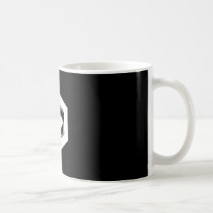 Rhombic flower in tortoiseshell coffee mug