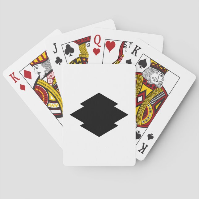 Rhombic pine bark playing cards (Back)