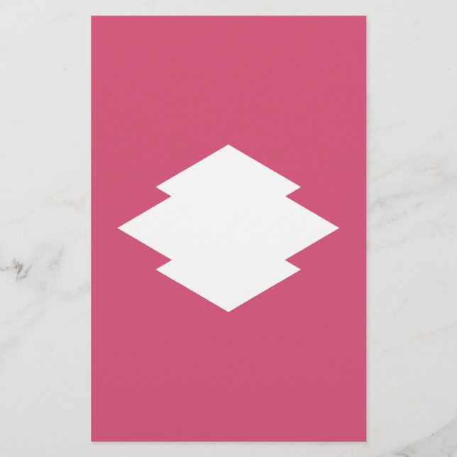 Rhombic pine bark stationery (Front)