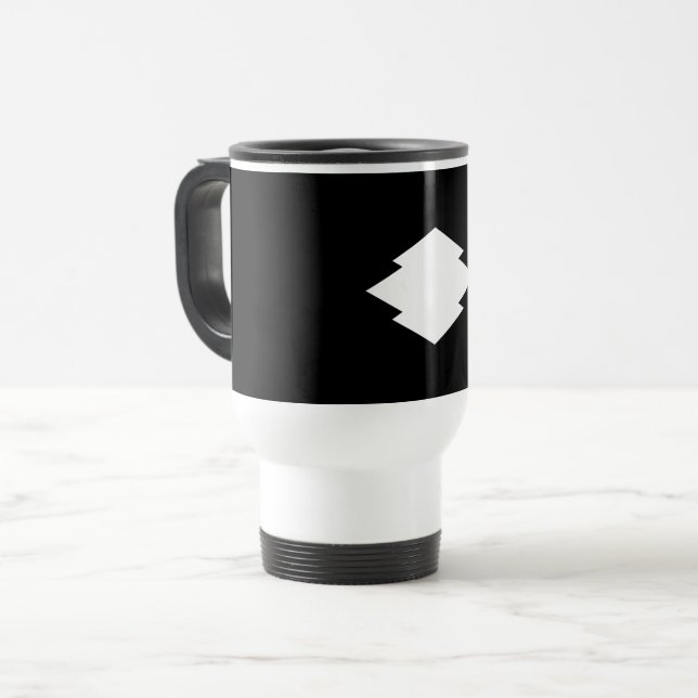 Rhombic pine bark travel mug (Front Left)