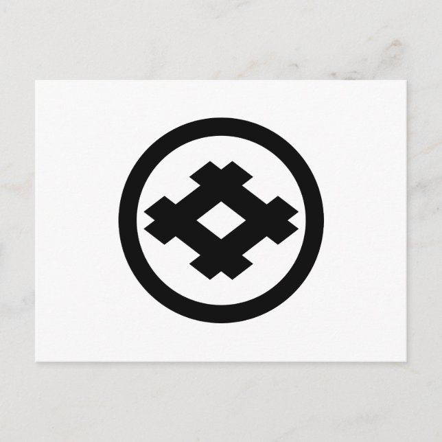 Rhombic well frame in circle postcard (Front)