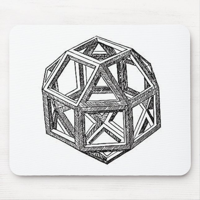 Rhombicuboctahedron, Leonardo Da Vinci Mouse Pad (Front)