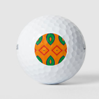 Rhombus and other shapes abstract design golf balls
