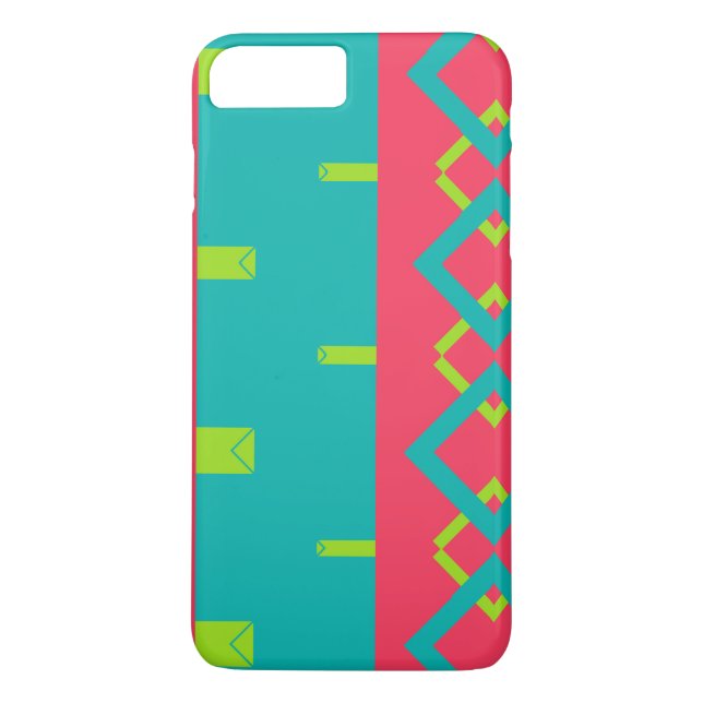 Rhombus and other shapes on a blue background Case-Mate iPhone case (Back)