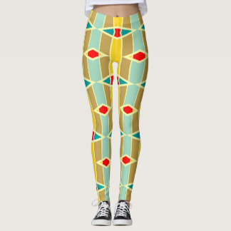 Rhombus and other shapes pattern leggings