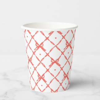 Rhombus Frame Ribbon Pattern Paper Cups