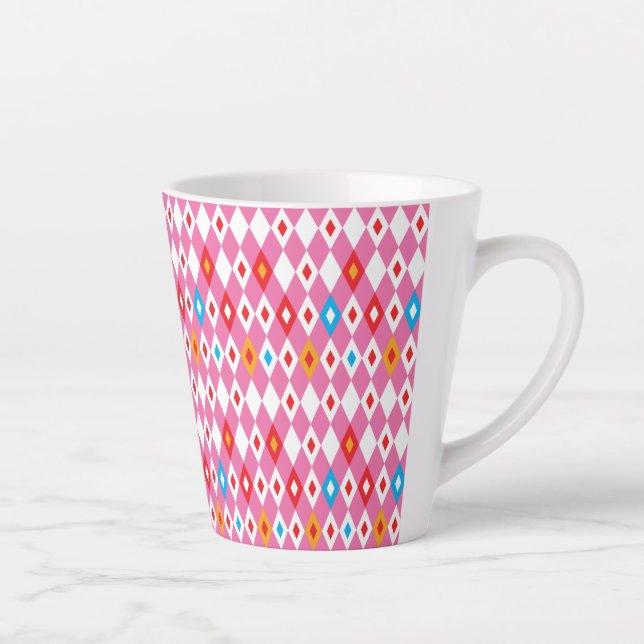 Rhombus Pattern Latte Mug (Right)