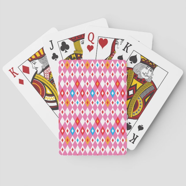 Rhombus Pattern Playing Cards (Back)