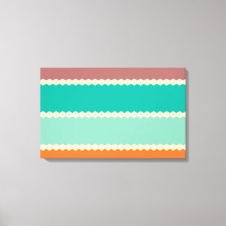 Rhombus rows abstract design canvas print