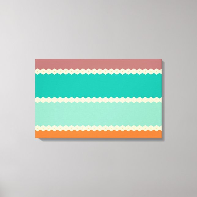 Rhombus rows abstract design canvas print (Front)