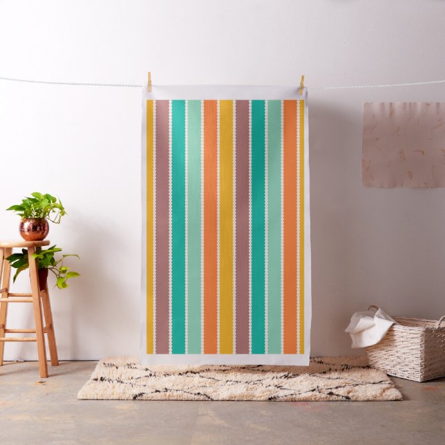Rhombus rows abstract design fabric (In Situ)