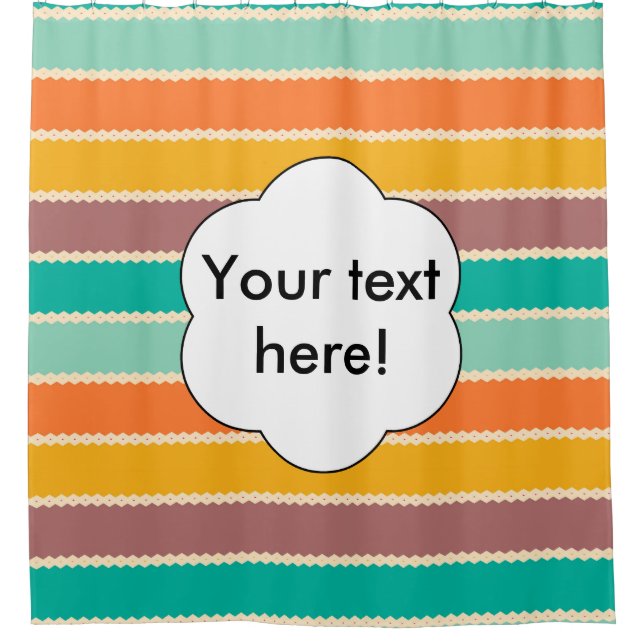 Rhombus rows abstract design shower curtain (Front)