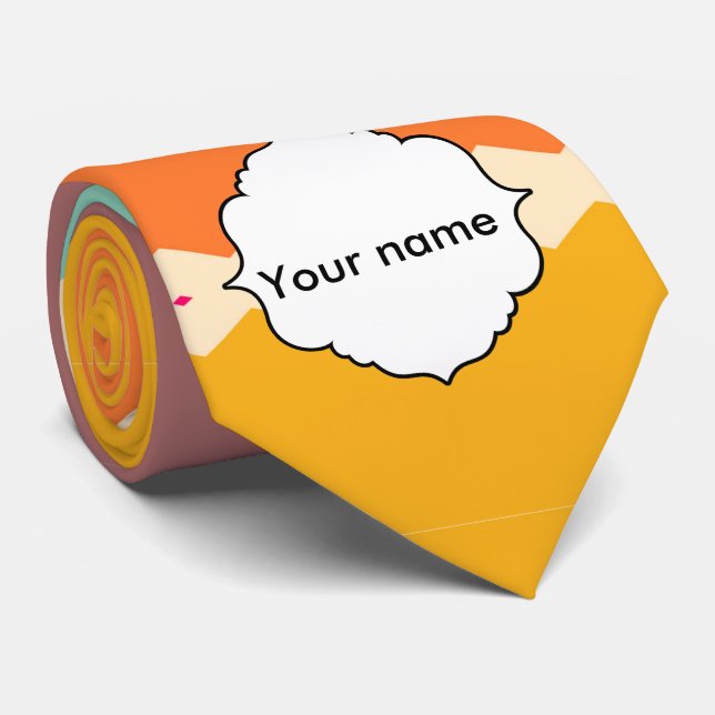 Rhombus rows abstract design tie (Rolled)