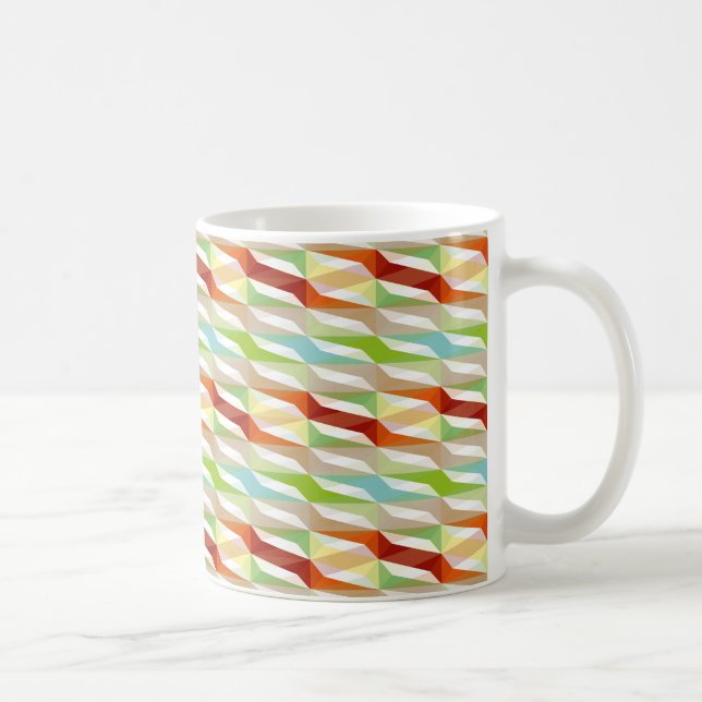 rhombuses/zigzag pattern/fractal/muster colourful coffee mug (Right)