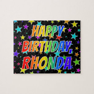 "RHONDA" First Name, Fun "HAPPY BIRTHDAY" Jigsaw Puzzle