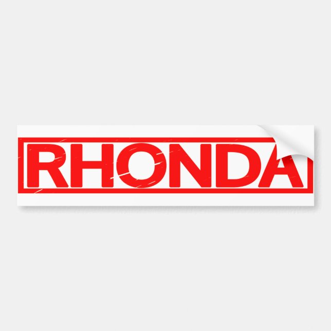 Rhonda Stamp Bumper Sticker (Front)