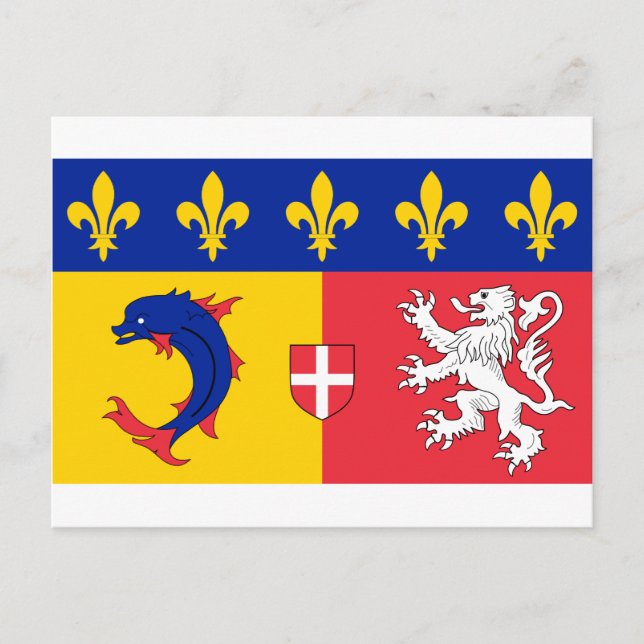 Rhone-Alpes Flag Postcard (Front)