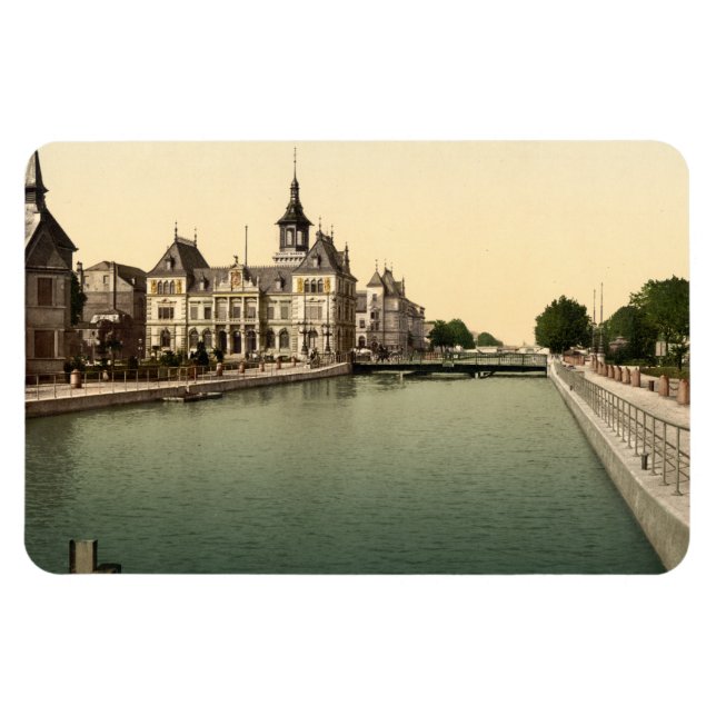 Rhone and Rhine Canal, Mulhouse, France Magnet (Horizontal)