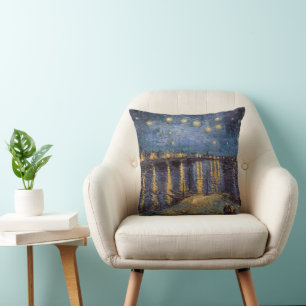 Rhone Riverfront Starry Night River View Cushion