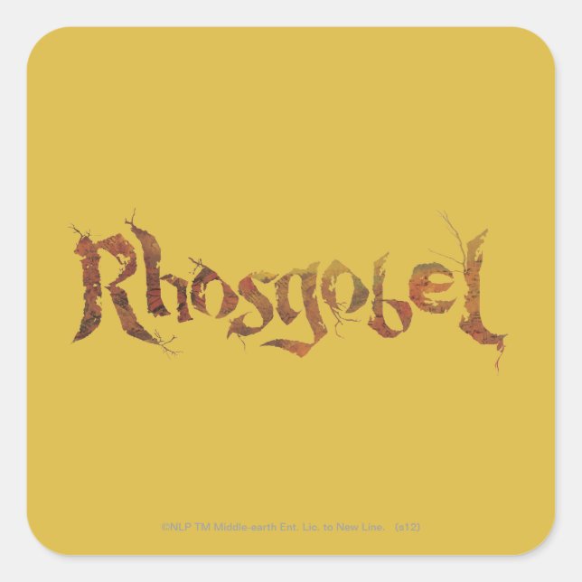 Rhosgobel Name Square Sticker (Front)
