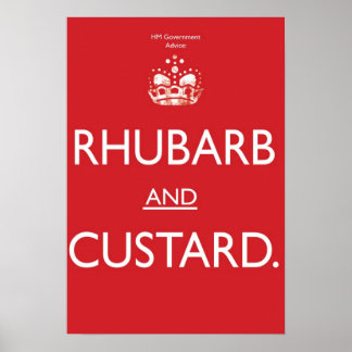 rhubarb and custard poster