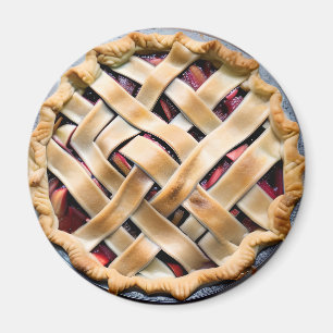 Rhubarb Pie with Crust Magnet