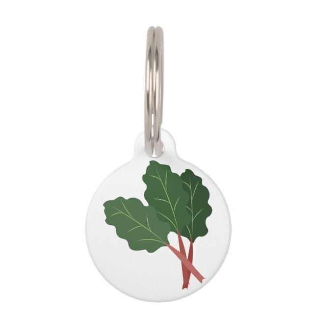 Rhubarb Plant Pet Tag (Front)