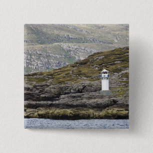 Rhue Lighthouse Along The Coast 15 Cm Square Badge