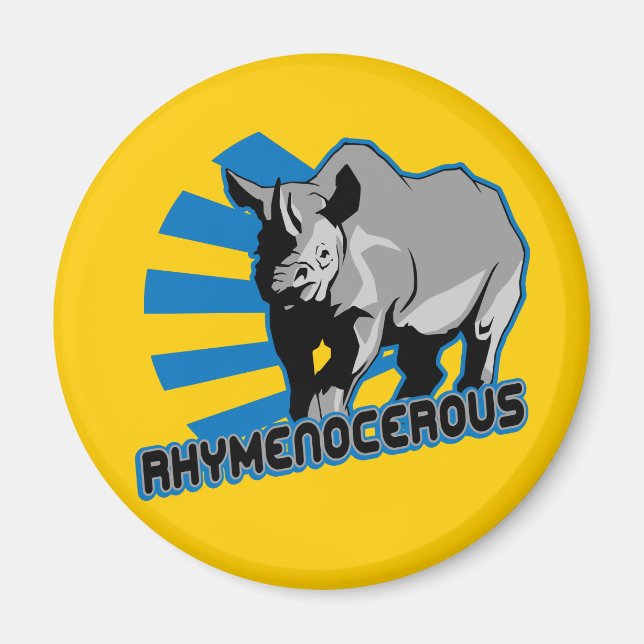 rhymenocerous hiphopapotamus magnet (Front)