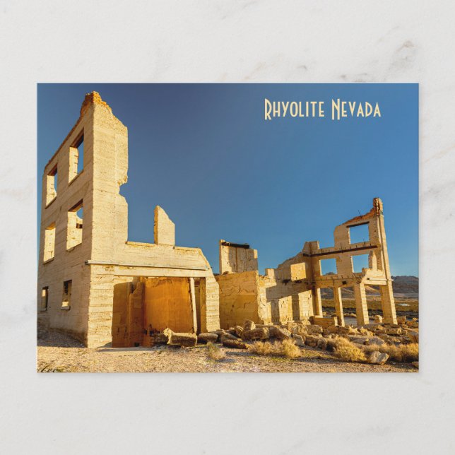 Rhyolite Nevada Postcard (Front)